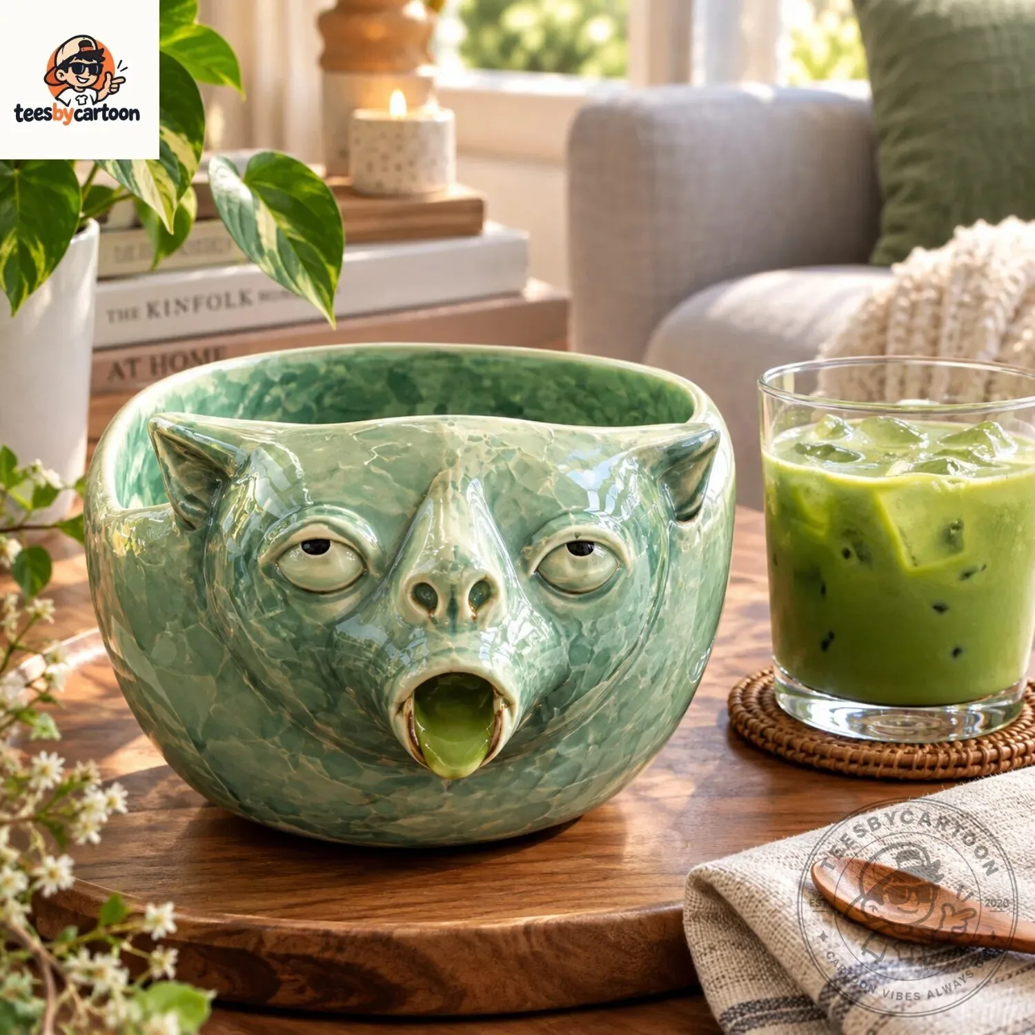 Funny Puking Cat Matcha Bowl 7 Funny Puking Cat Matcha Bowl