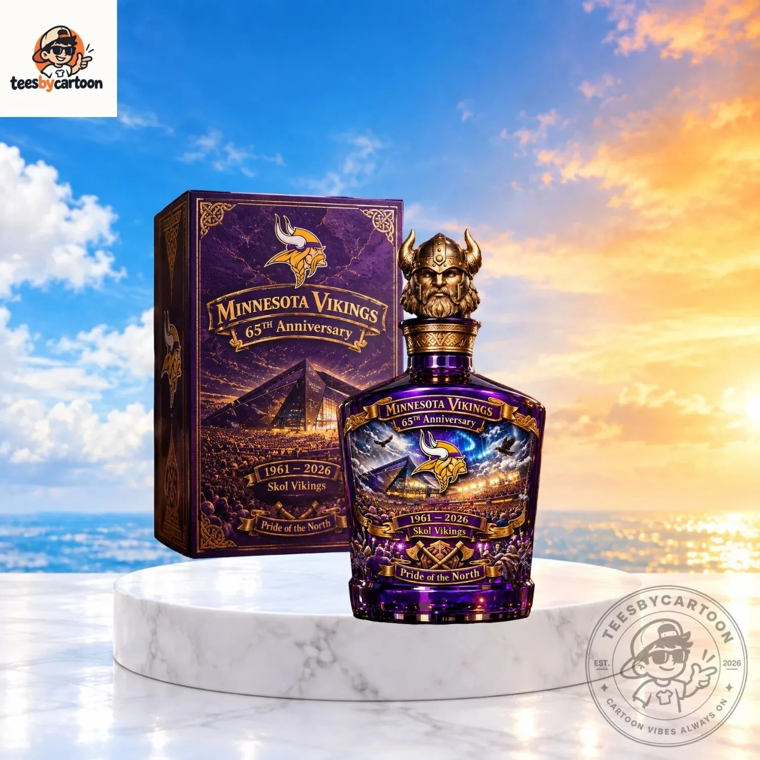 Minnesota Vikings 65th Anniversary Luxury Decanter