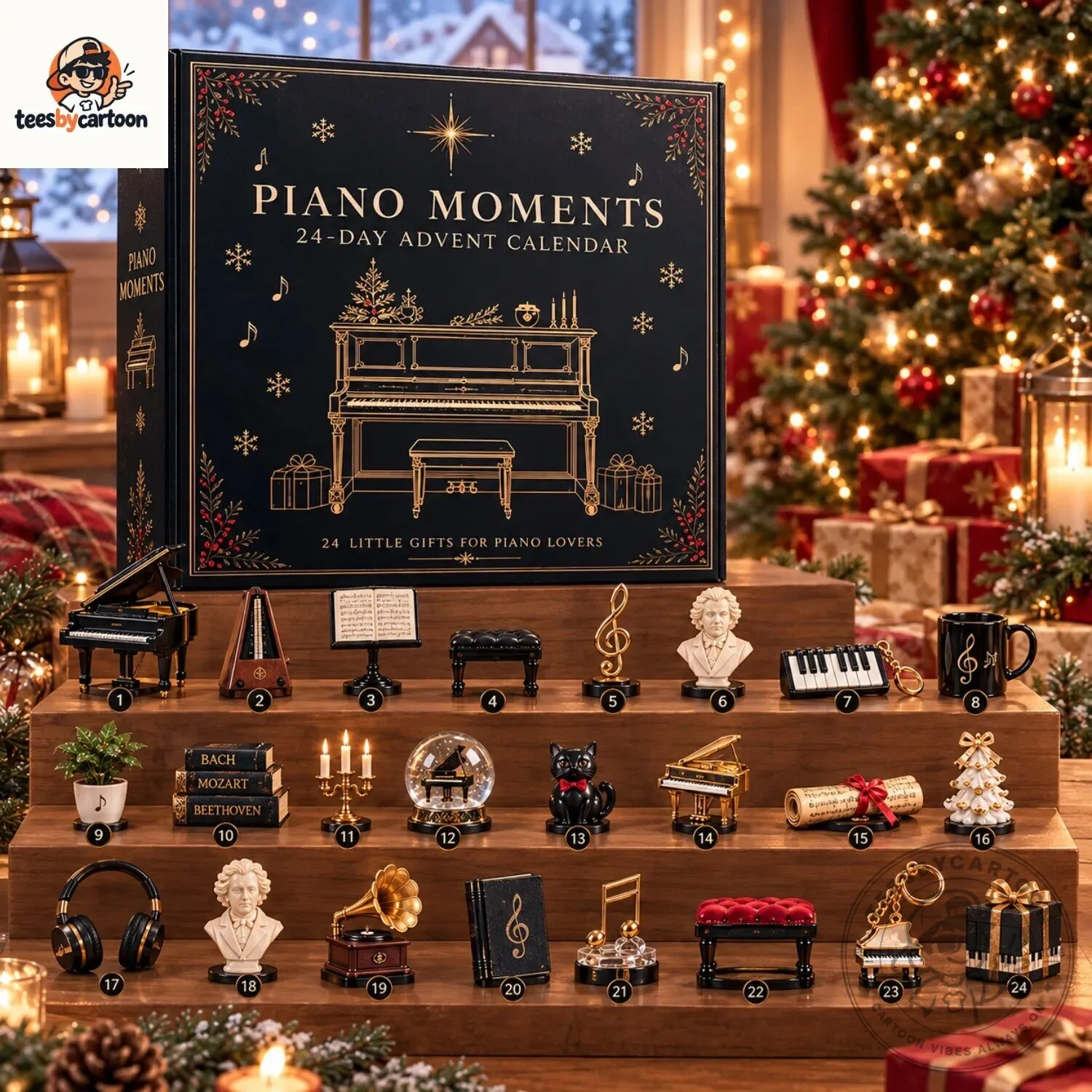Piano Moments 24-Day Advent Calendar Musical Gifts for Piano Lovers 3 Piano Moments 24-Day Advent Calendar Musical Gifts for Piano Lovers