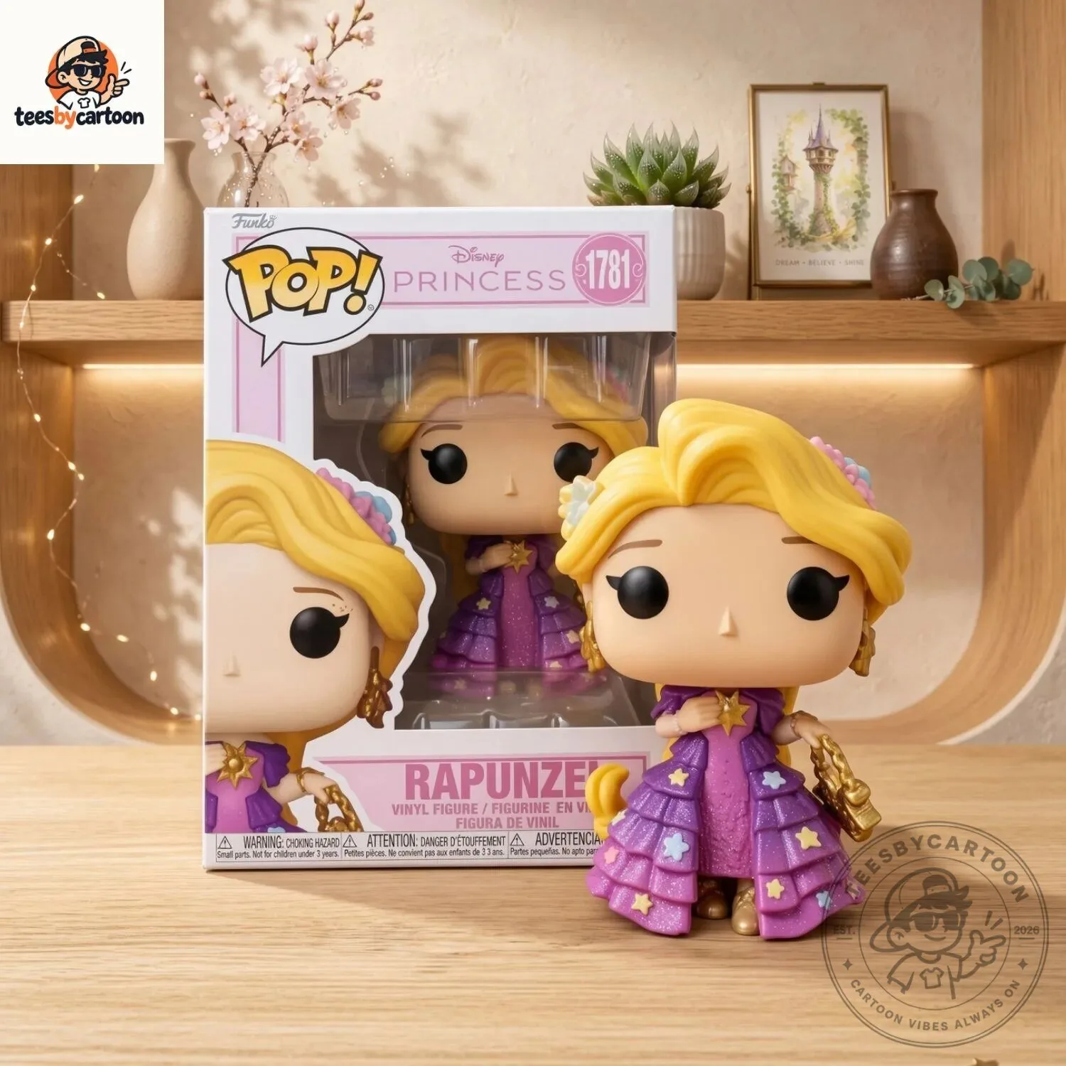Disney Princess Rapunzel Custom Funko Pop Vinyl Figure 5 Disney Princess Rapunzel Custom Funko Pop Vinyl Figure