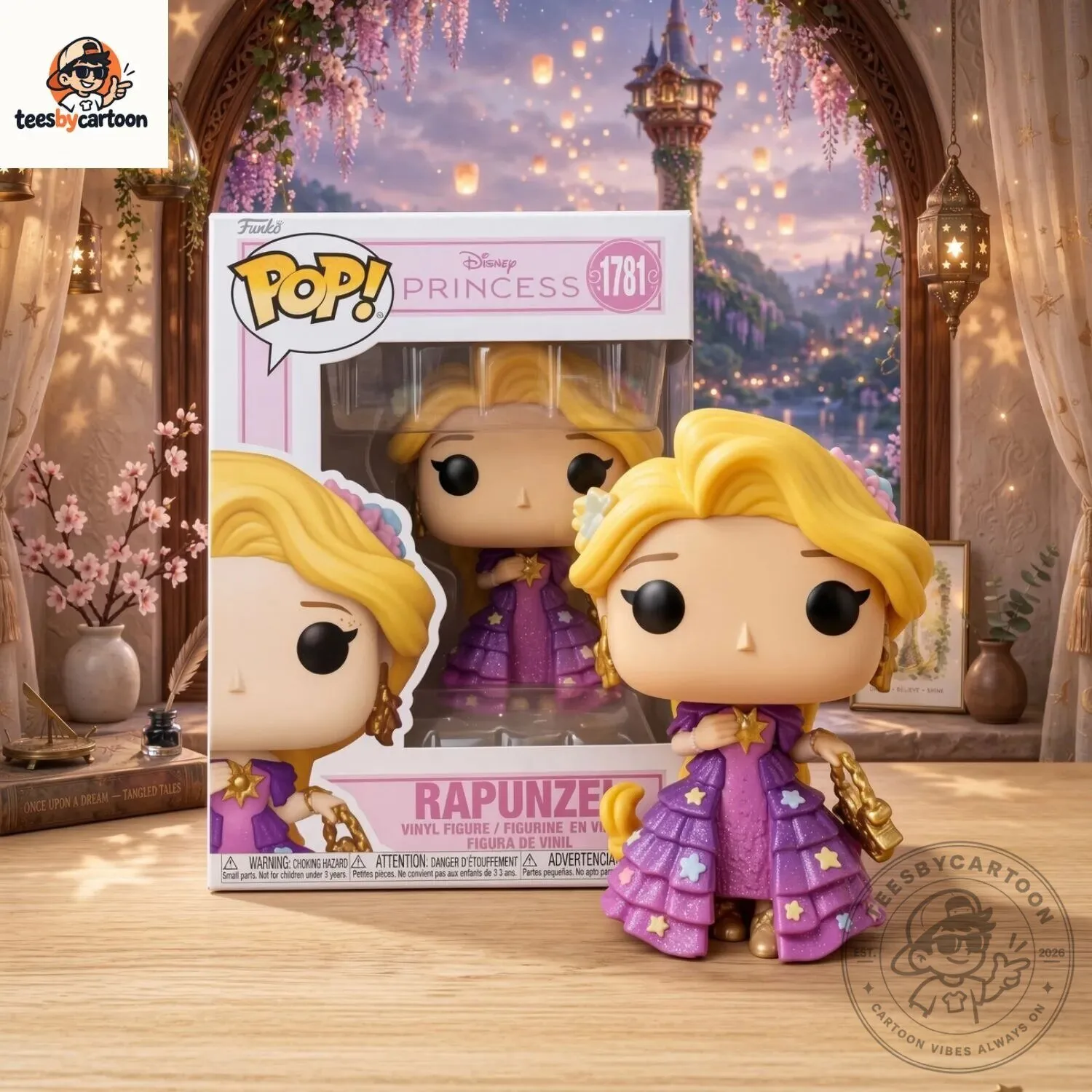 Disney Princess Rapunzel Custom Funko Pop Vinyl Figure 6 Disney Princess Rapunzel Custom Funko Pop Vinyl Figure