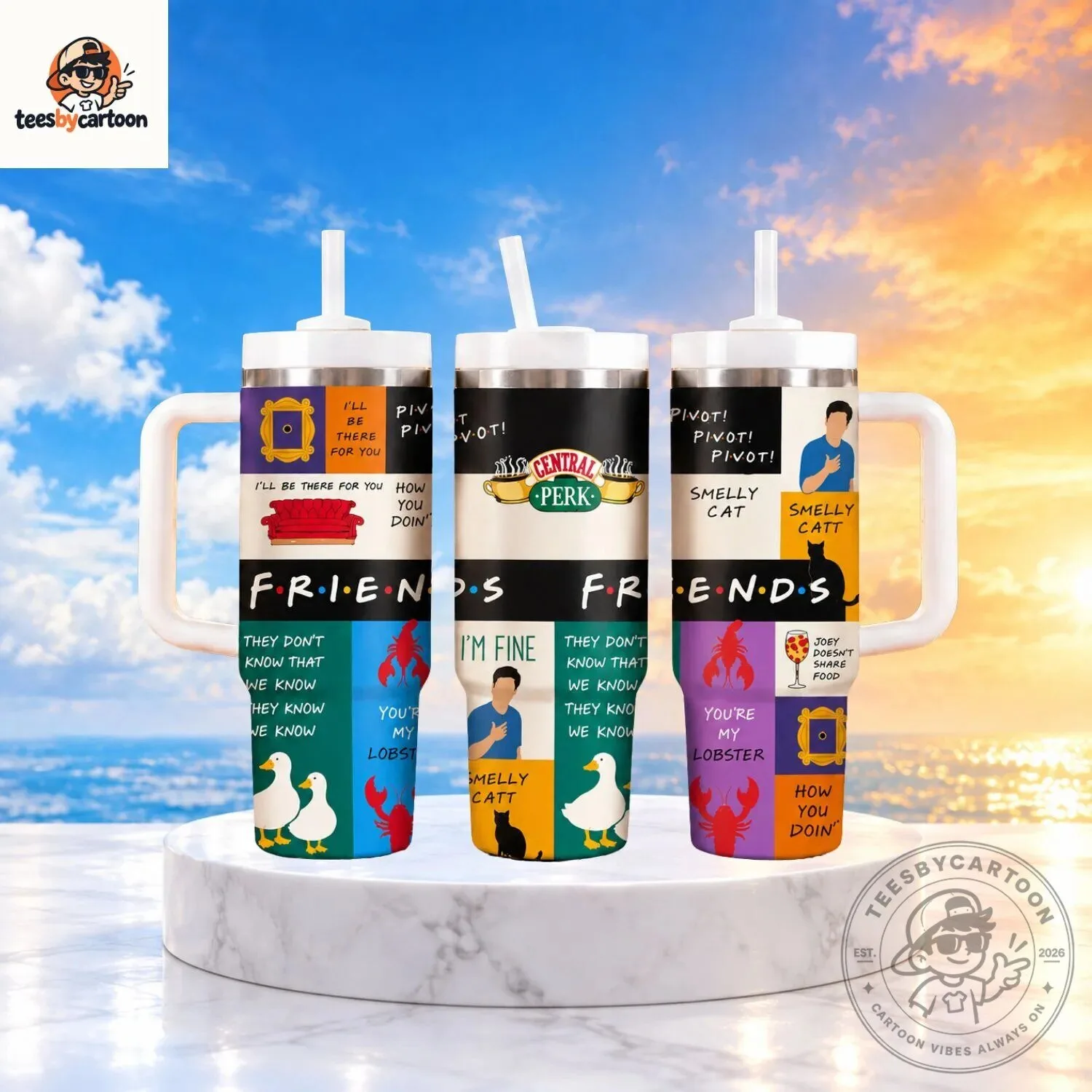 Friends TV Show Central Perk Tumbler 4 Friends TV Show Central Perk Tumbler