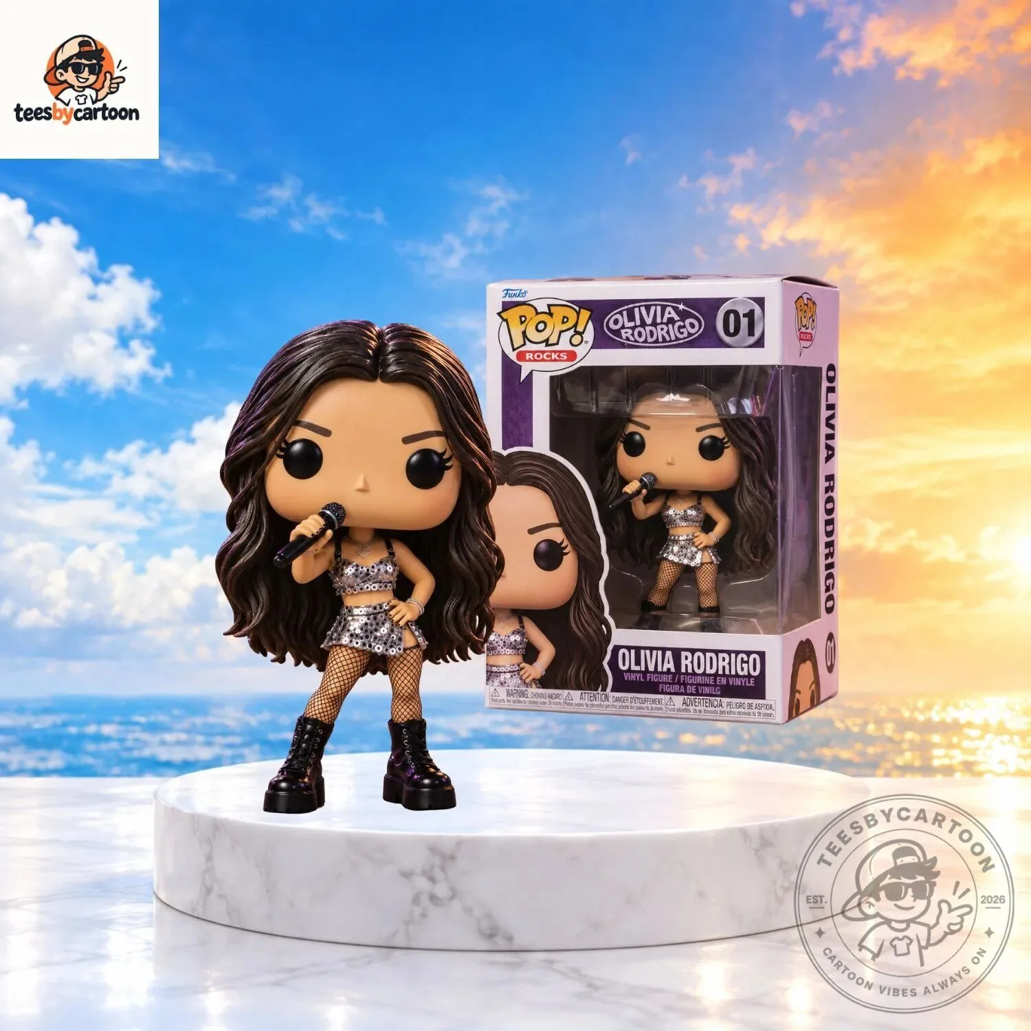 Olivia Rodrigo Custom Funko Pop Rocks Vinyl Figure