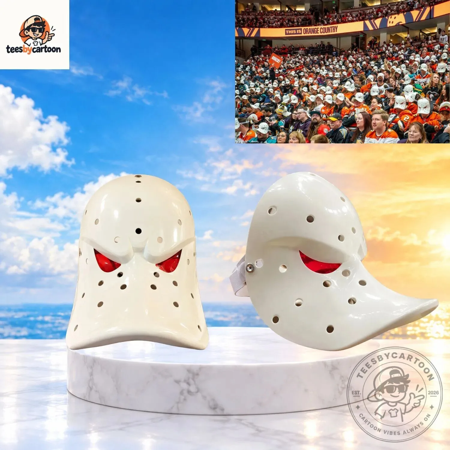 Anaheim Mighty Ducks Wild Wing Goalie Mask