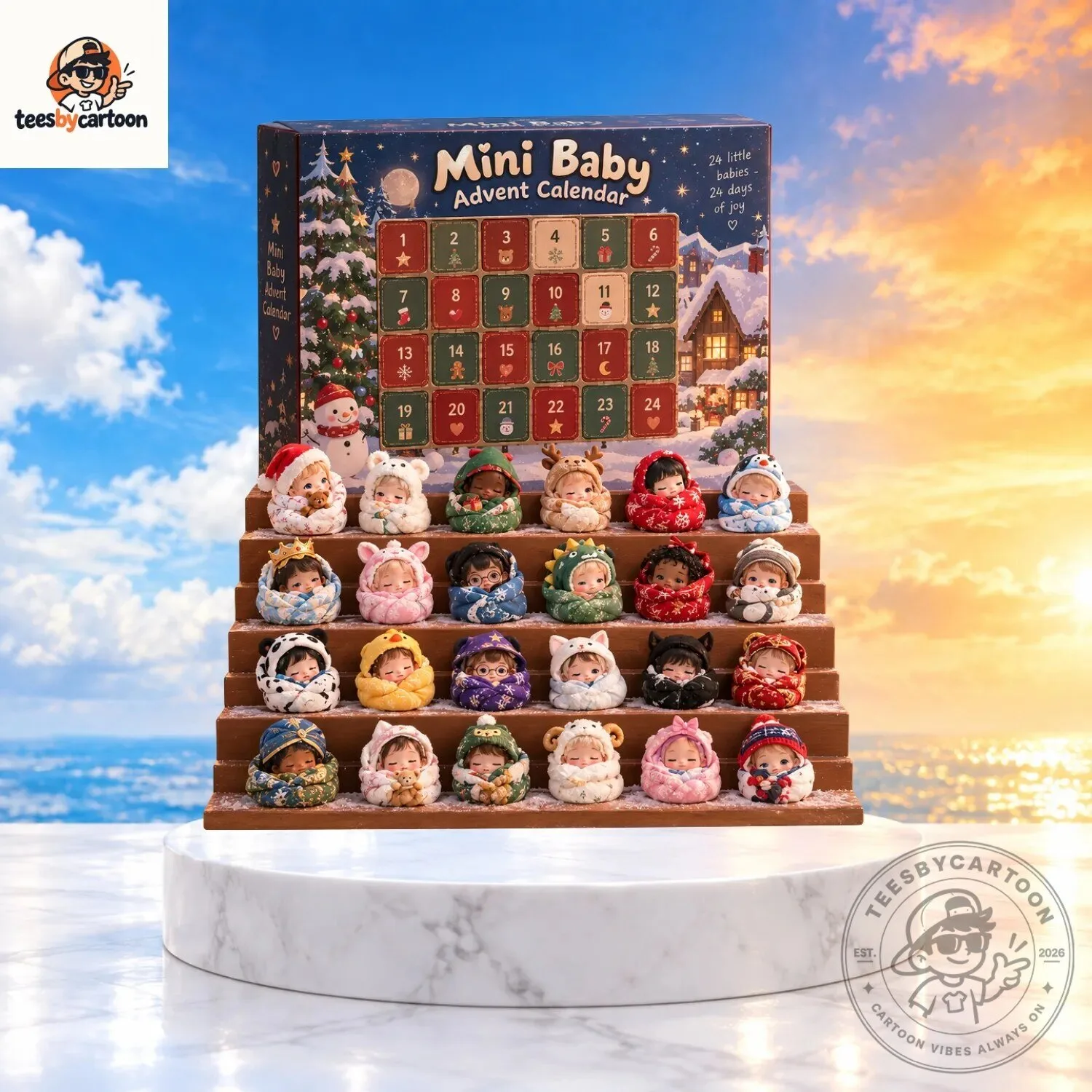 Mini Baby Doll 24 Days of Joy Christmas Countdown Advent Calendar