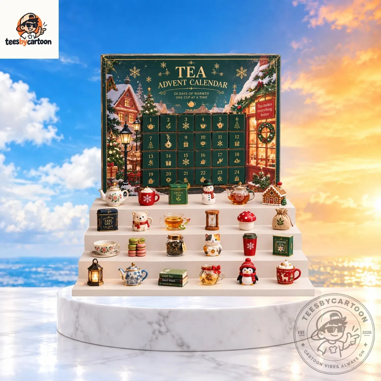 Tea Lovers 24 Days Warmth Christmas Countdown Advent Calendar