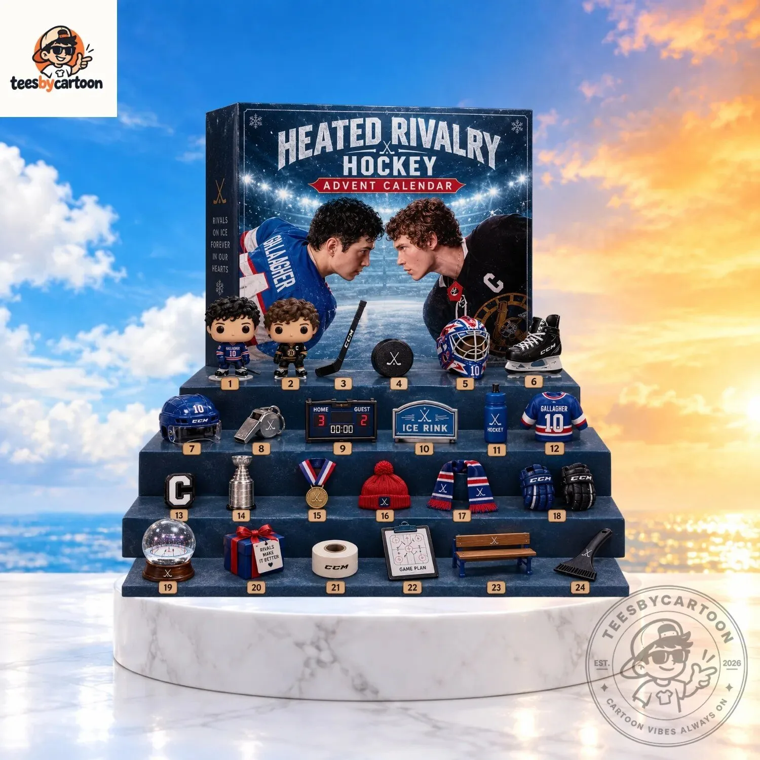 Heated Rivalry Hockey 24 Days Christmas Countdown Advent Calendar