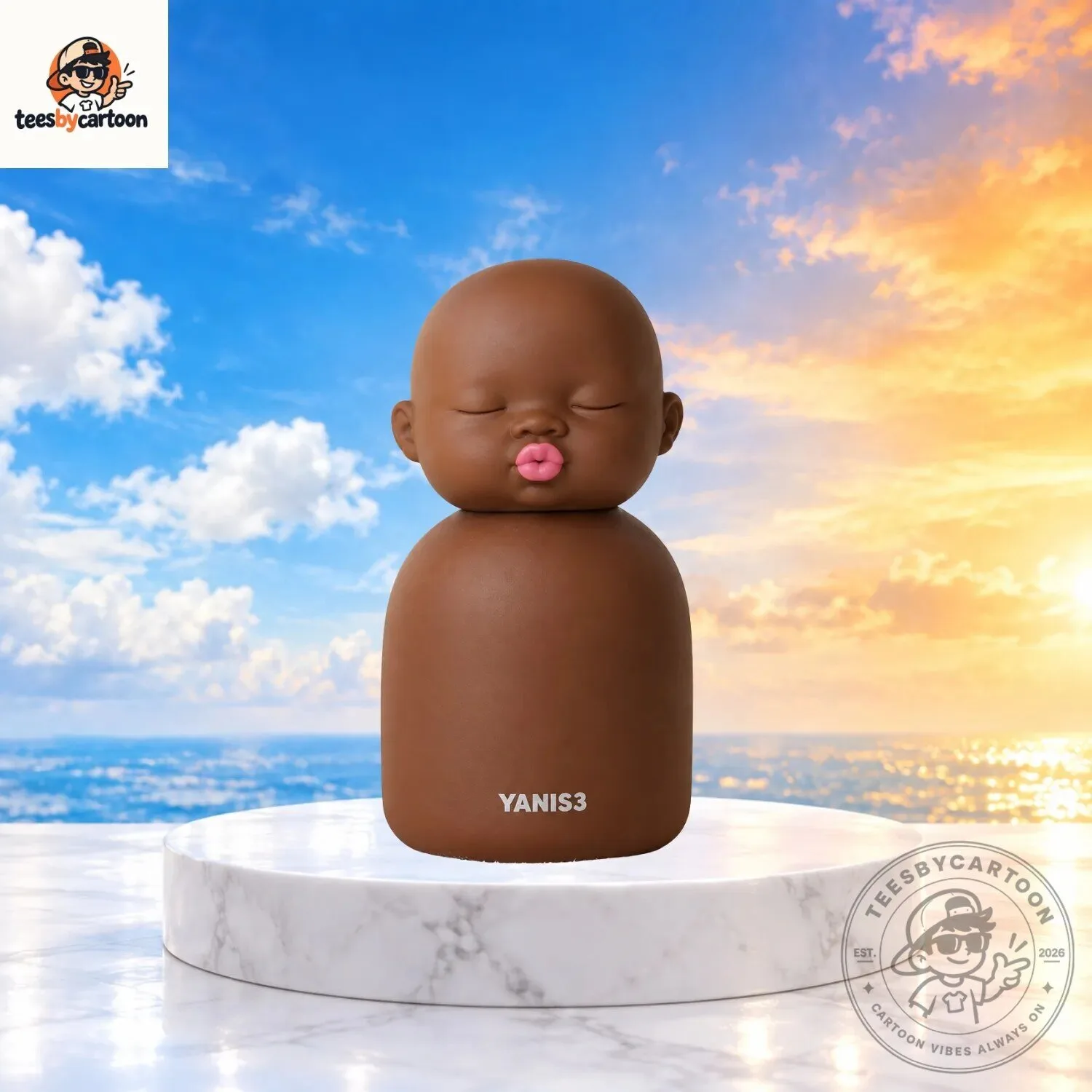 YANIS3 Cute Baby Head Bottle