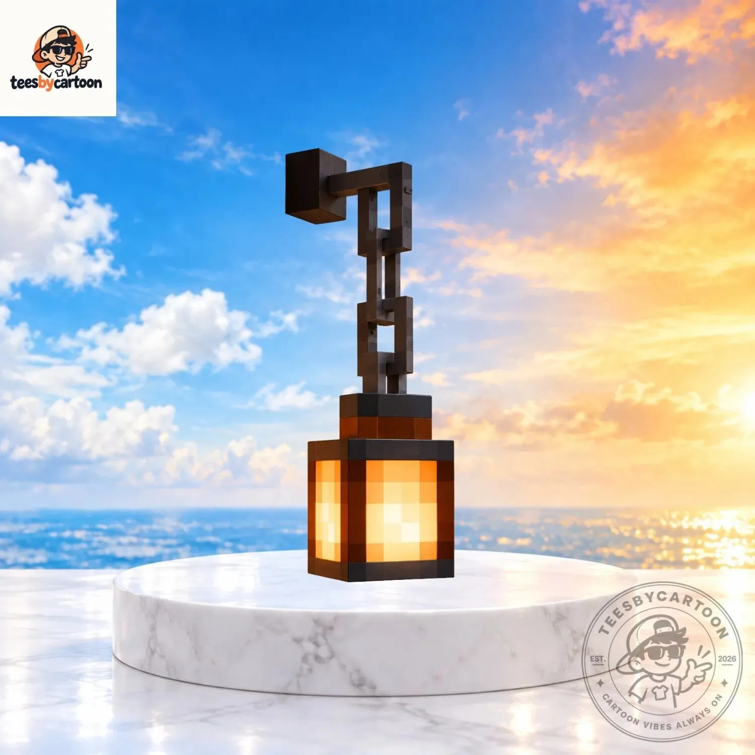 3D Minecraft Lantern Wall Night Light 2 3D Minecraft Lantern Wall Night Light