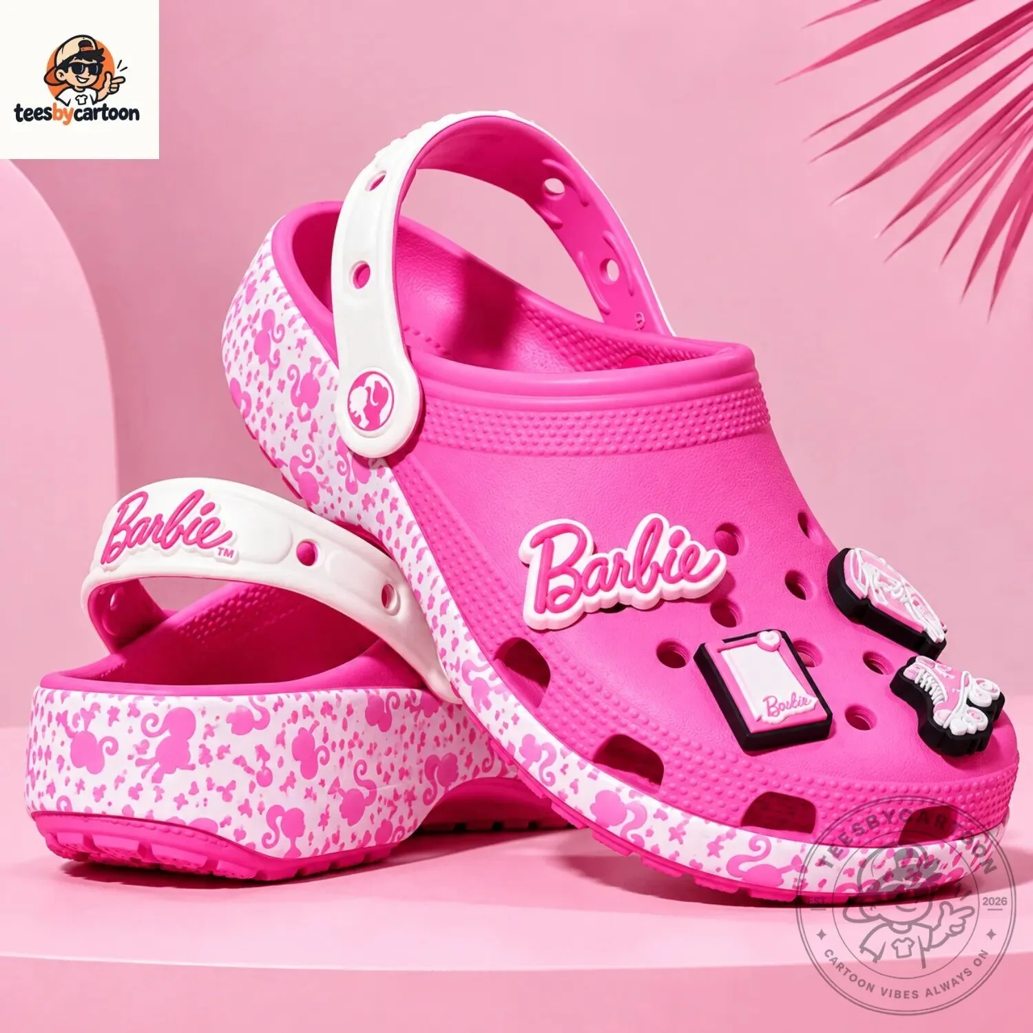 Pink Barbie Crocs Clogs 4 Pink Barbie Crocs Clogs