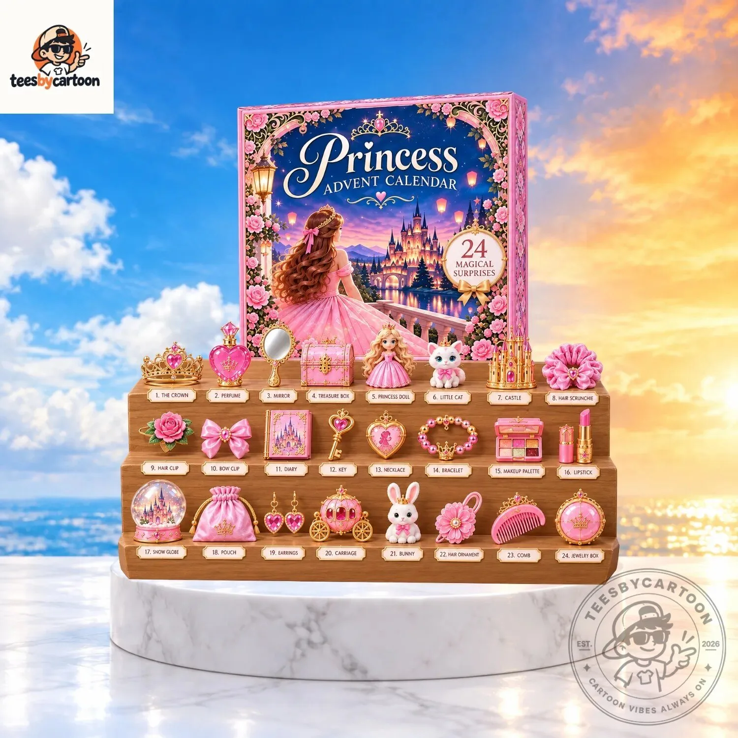 Princess 24-Day Magical Surprises Christmas Advent Calendar For Girls