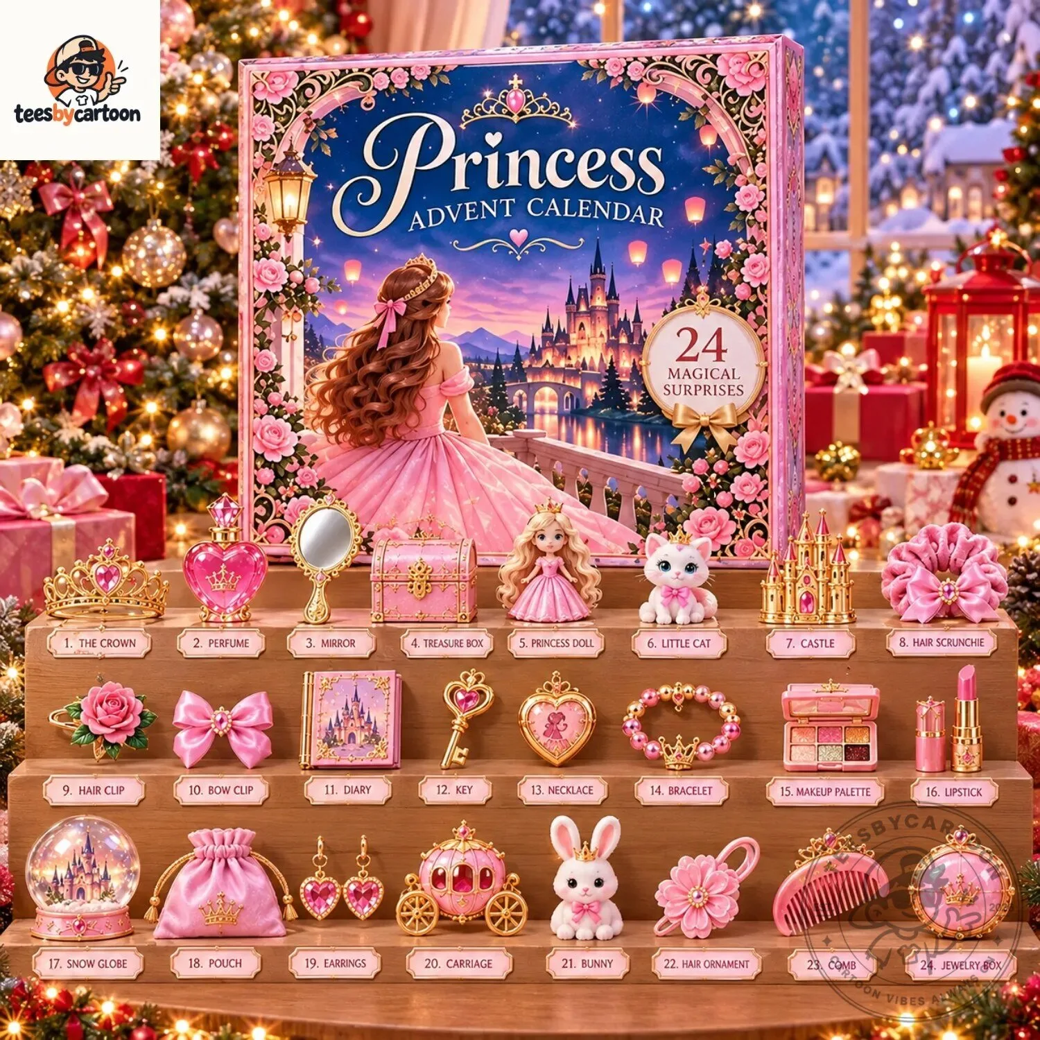 Princess 24-Day Magical Surprises Christmas Advent Calendar For Girls 3 Princess 24-Day Magical Surprises Christmas Advent Calendar For Girls