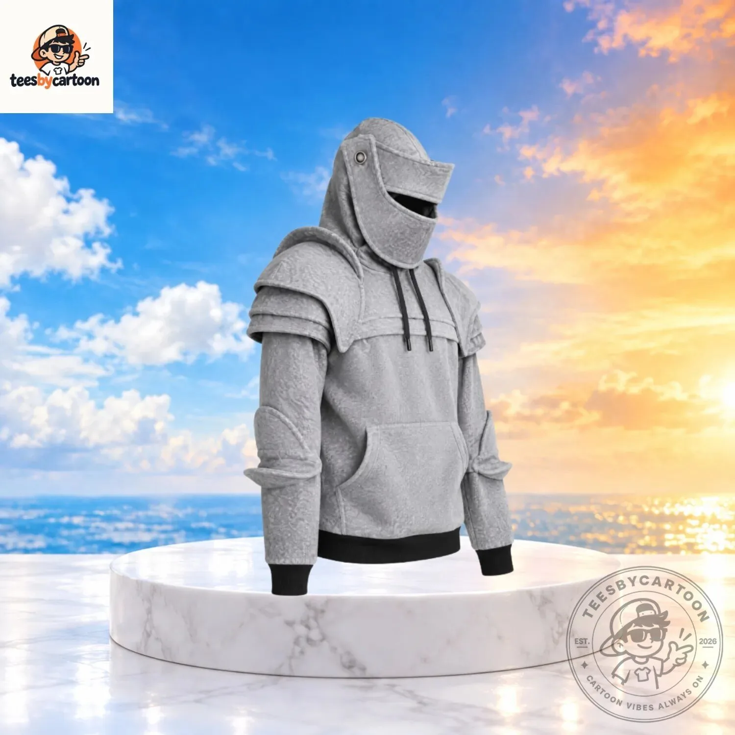 Medieval Knight Armor Fleece Hoodie