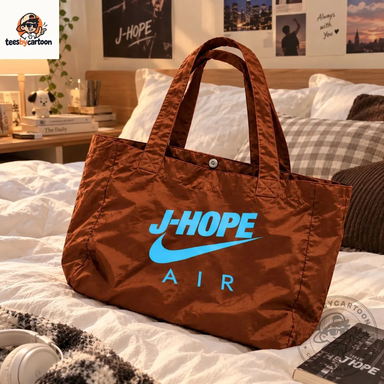J-Hope Air Nike Nigo Seoul Pop-Up Nylon Reusable Tote Bag 5 J-Hope Air Nike Nigo Seoul Pop-Up Nylon Reusable Tote Bag
