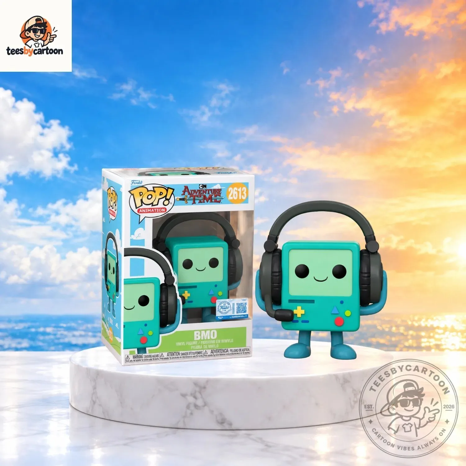 BMO Adventure Time Headphone Edition Custom Funko Pop Figure 2 BMO Adventure Time Headphone Edition Custom Funko Pop Figure