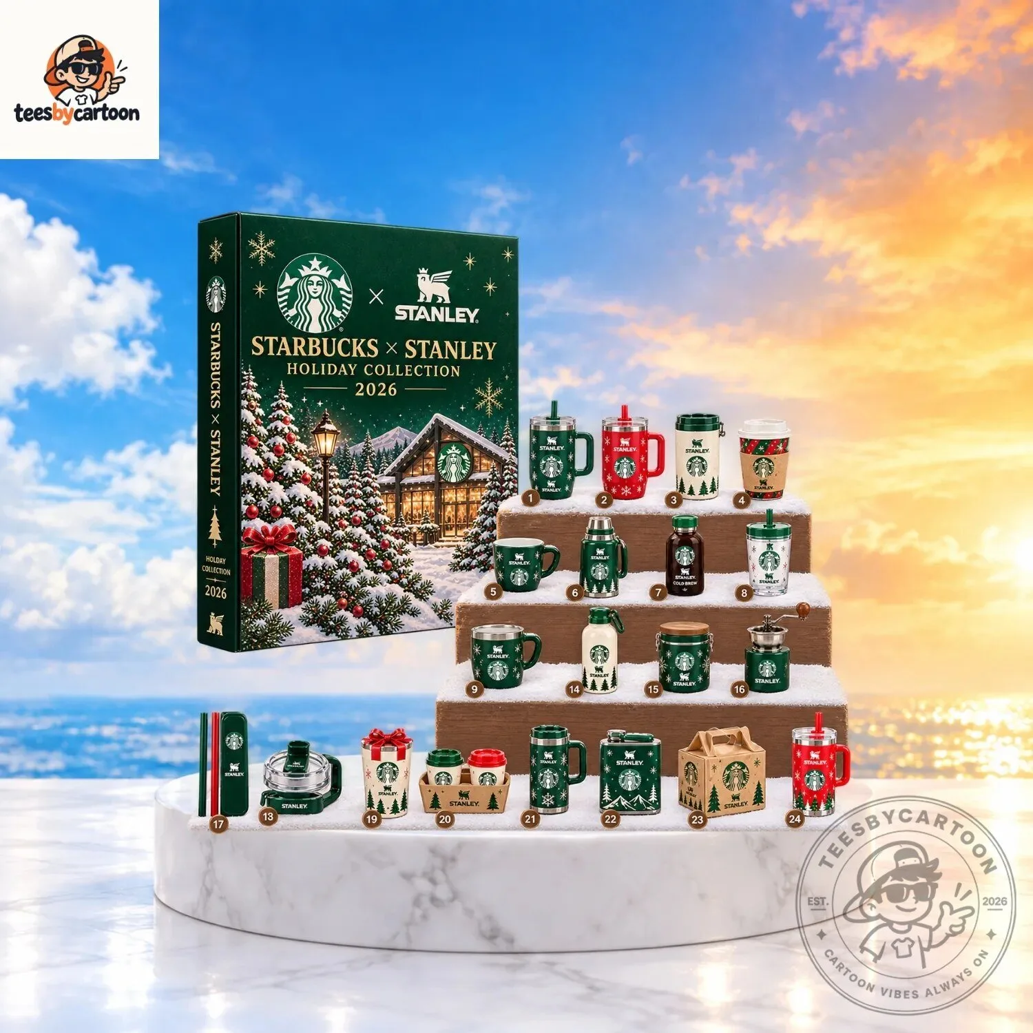 Starbucks x Stanley Holiday Collection Christmas Advent Calendar