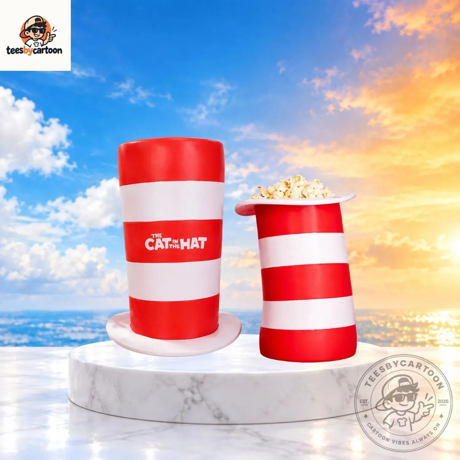 Dr. Seuss The Cat in the Hat Striped Hat Popcorn Bucket