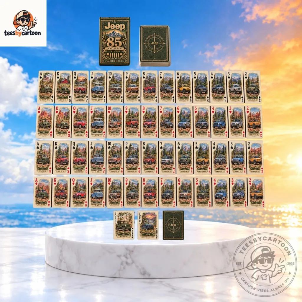 Jeep 85th Anniversary Commemorative Playing Cards Set Jeep 85th Anniversary Commemorative Playing Cards Set