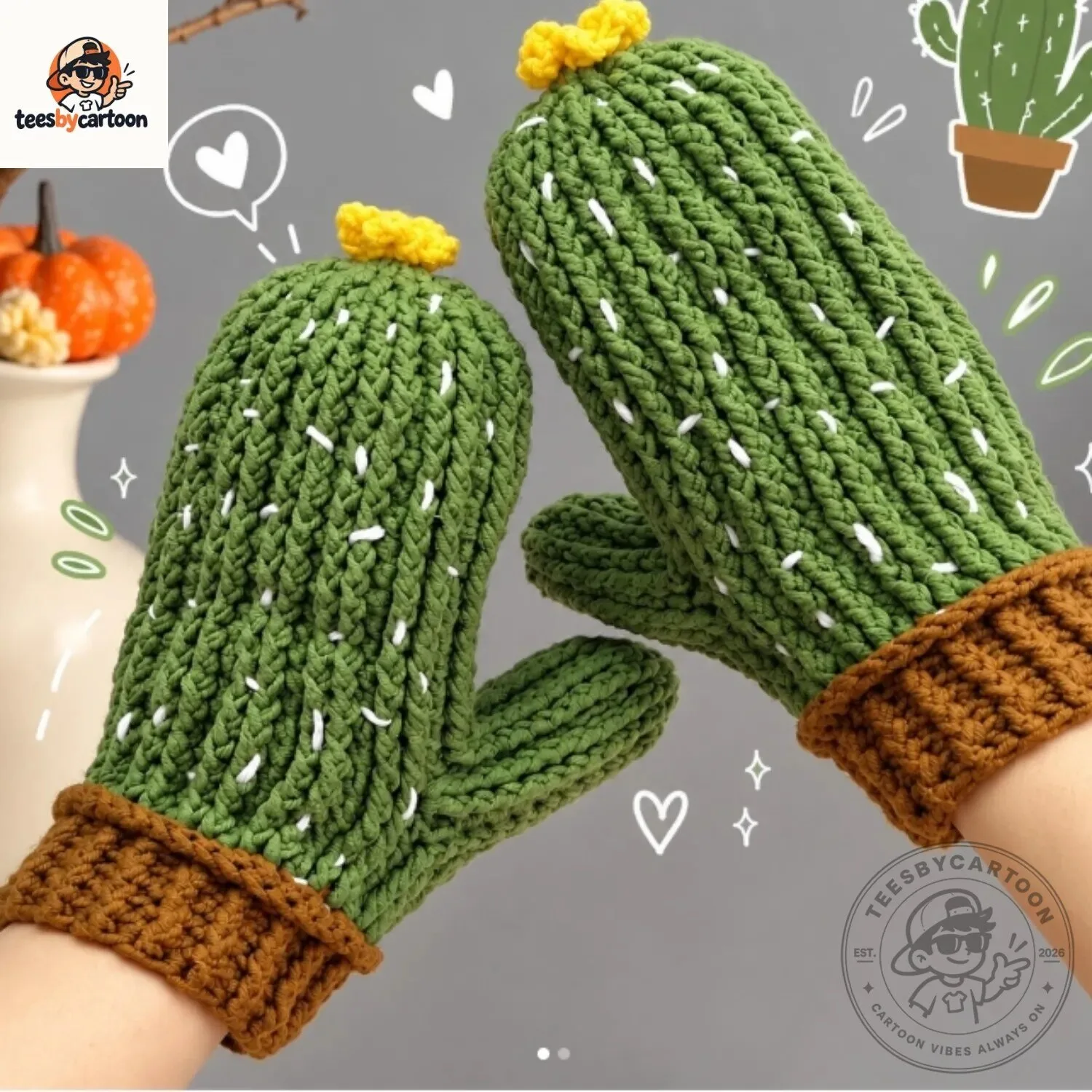 Cute Crochet Cactus Gloves 5 Cute Crochet Cactus Gloves