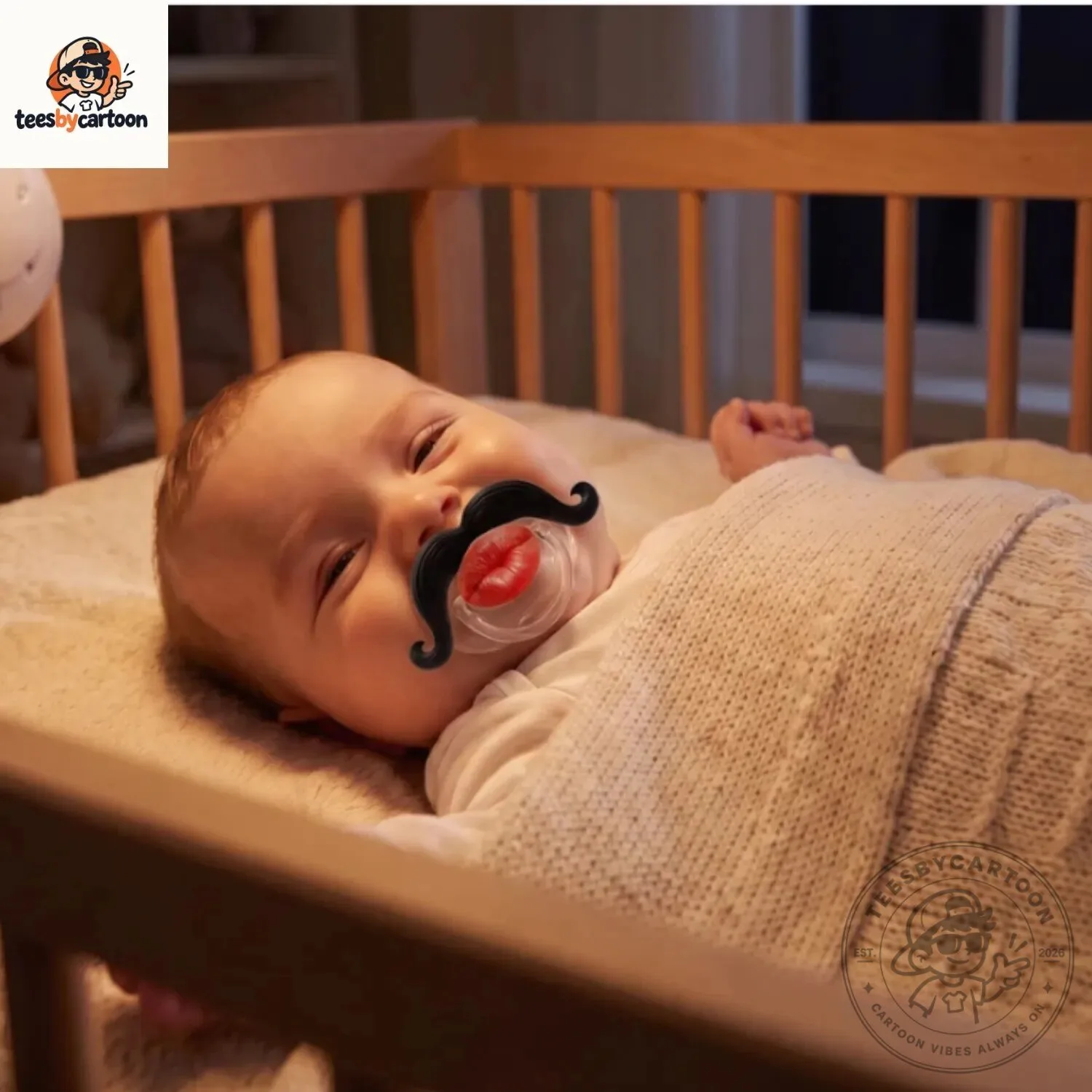 Funny Mustache And Red Lips Baby Pacifier 5 Funny Mustache And Red Lips Baby Pacifier