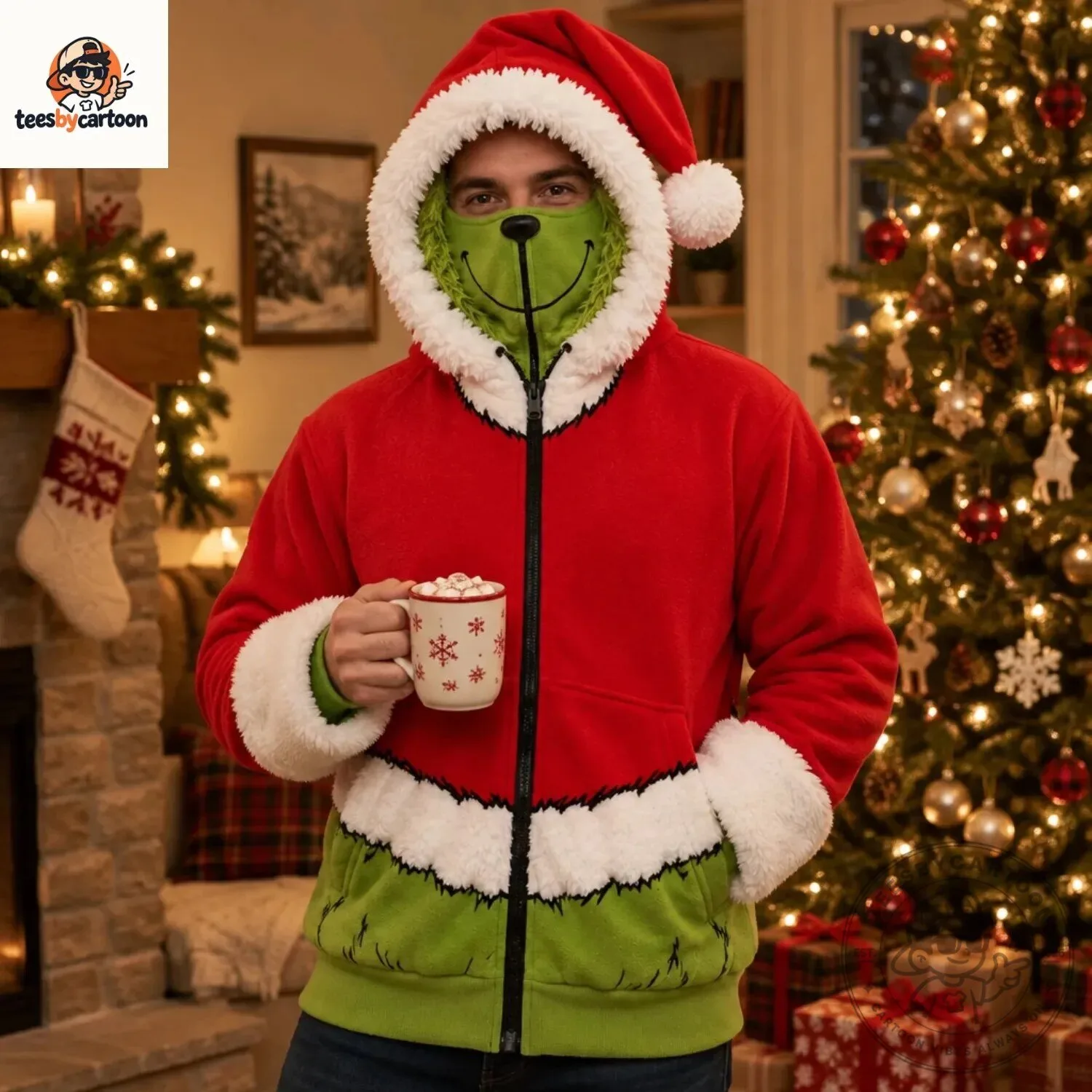 The Grinch Who Stole Christmas Santa Cosplay Balaclava Hoodie 7 The Grinch Who Stole Christmas Santa Cosplay Balaclava Hoodie