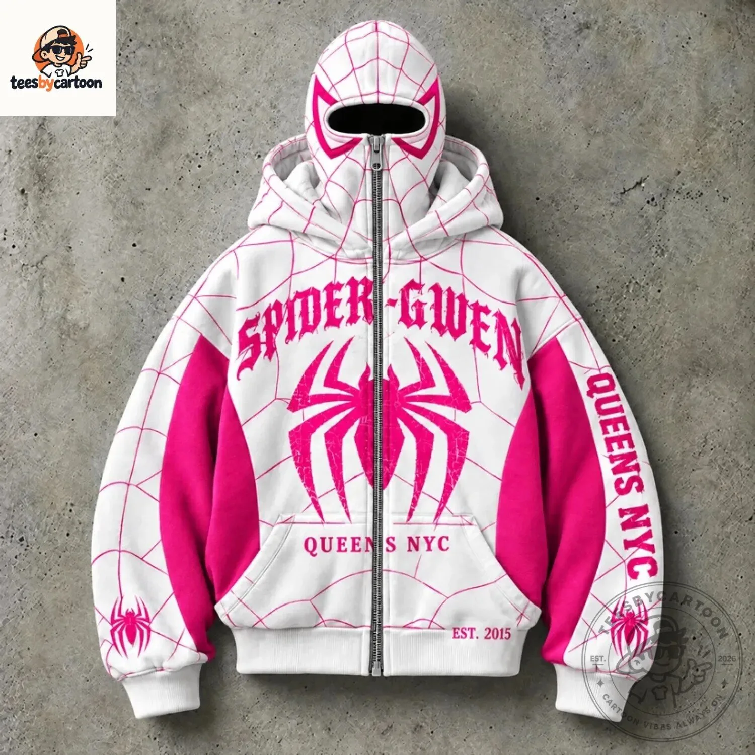 Spider-Man Cosplay Zip Up Face Mask Hoodie 8 Spider-Man Cosplay Zip Up Face Mask Hoodie