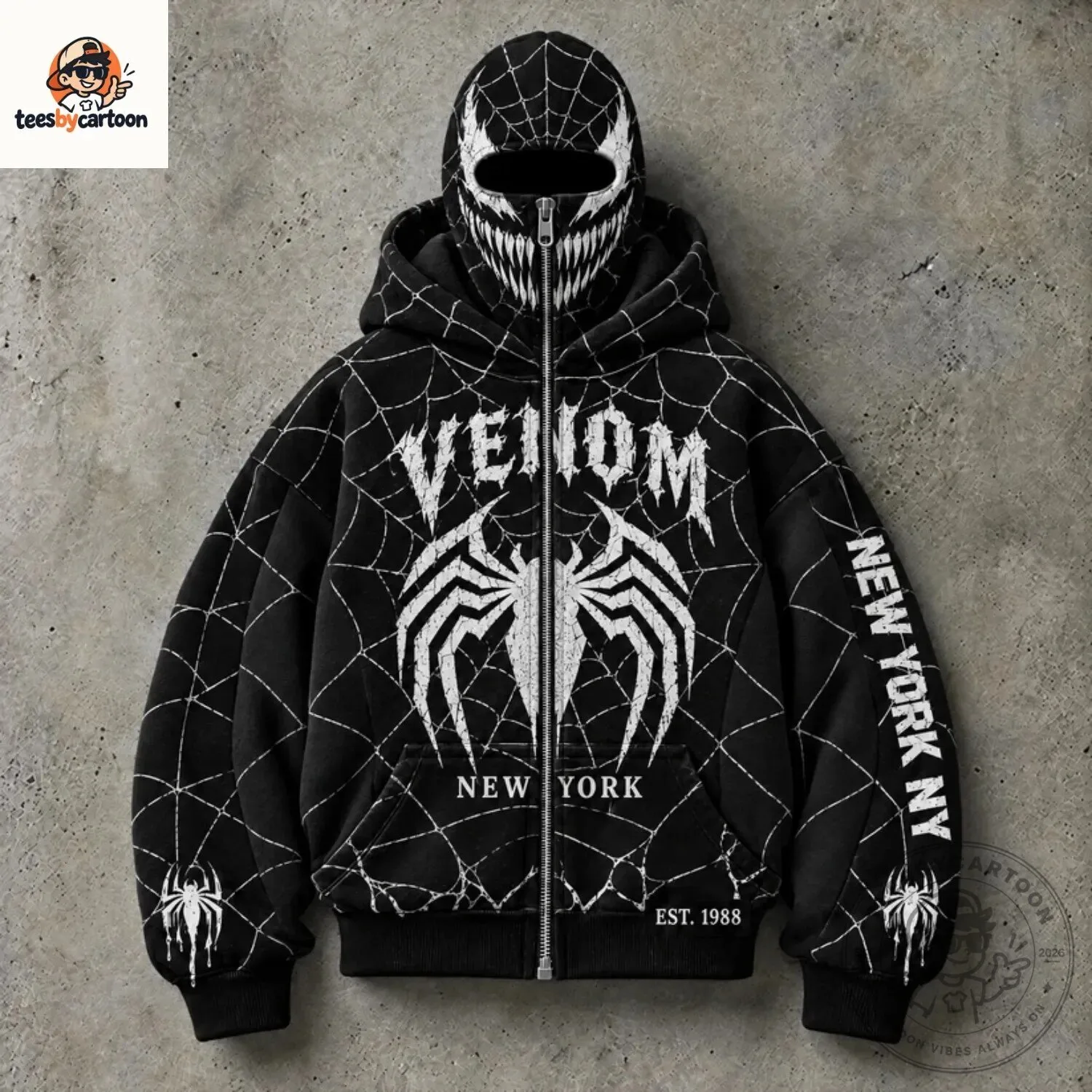 Spider-Man Cosplay Zip Up Face Mask Hoodie 9 Spider-Man Cosplay Zip Up Face Mask Hoodie