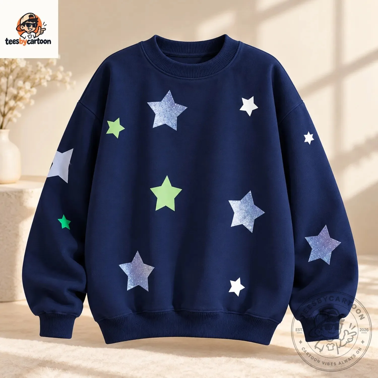 Coraline Cosplay Starry Night Glitter Stars Sweatshirt 5 Coraline Cosplay Starry Night Glitter Stars Sweatshirt