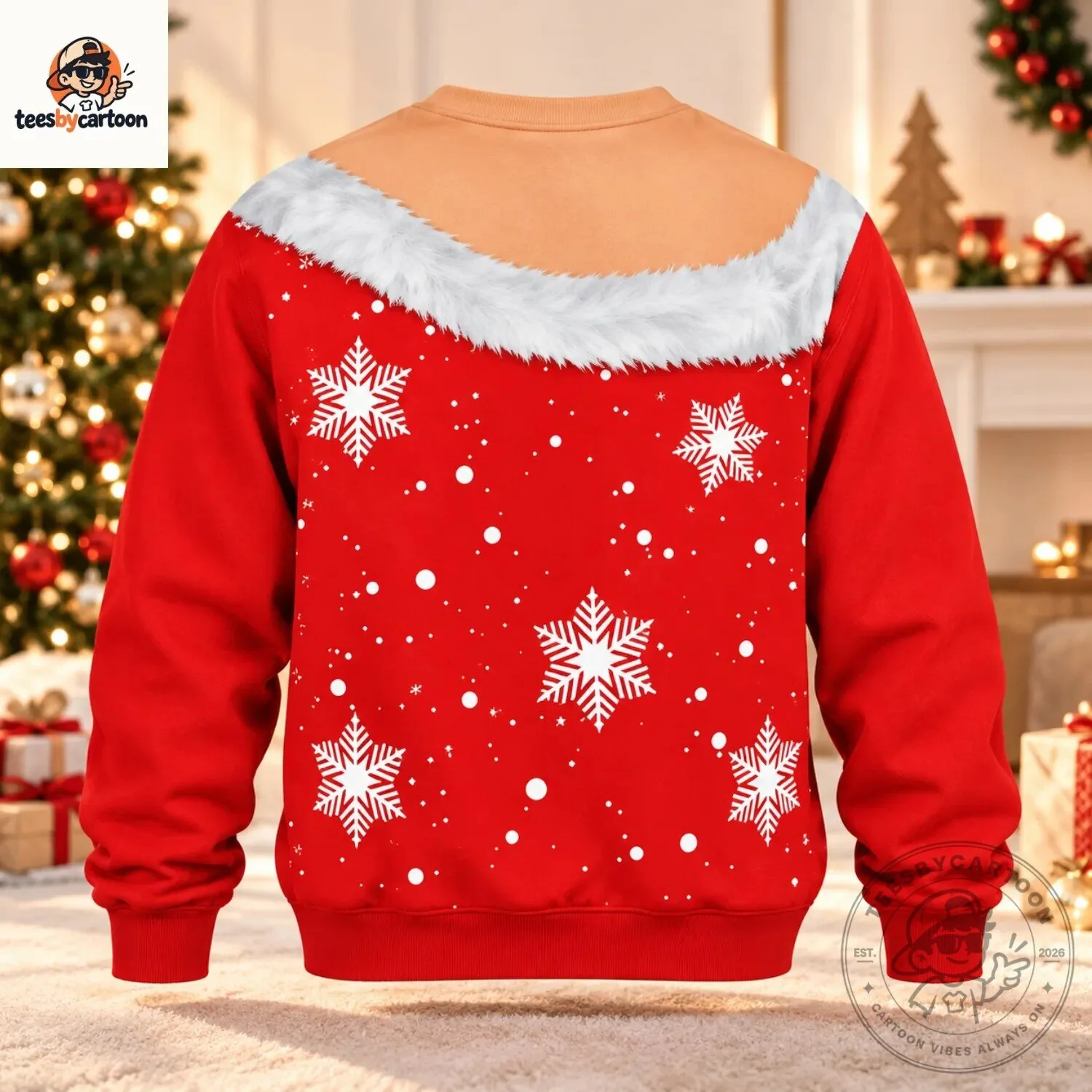 Funny Ugly Christmas Bikini Cleavage Sweatshirt 6 Funny Ugly Christmas Bikini Cleavage Sweatshirt