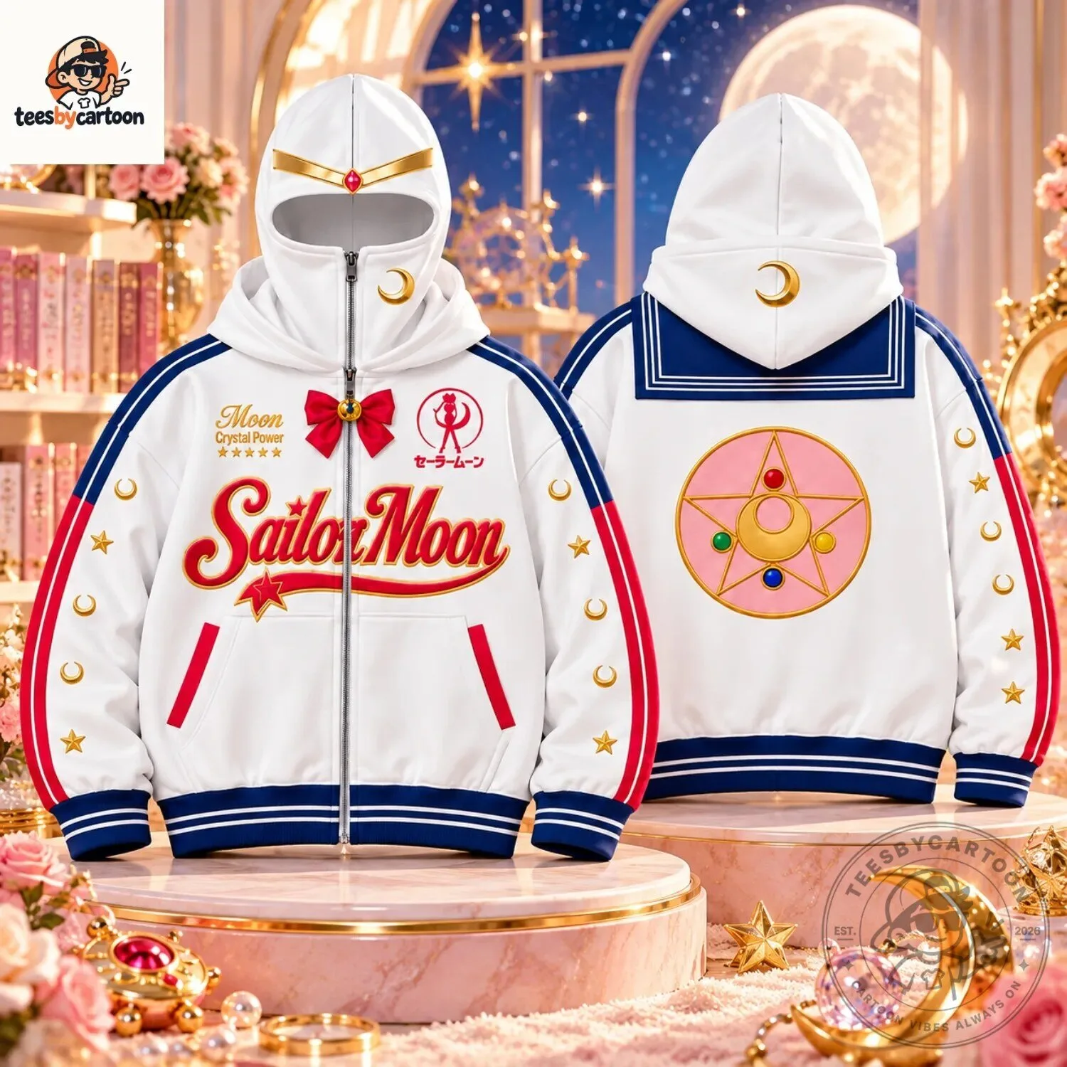 Moon Hoods Sailor Moon Crystal Power Full Zip Mask Hoodie 4 Moon Hoods Sailor Moon Crystal Power Full Zip Mask Hoodie