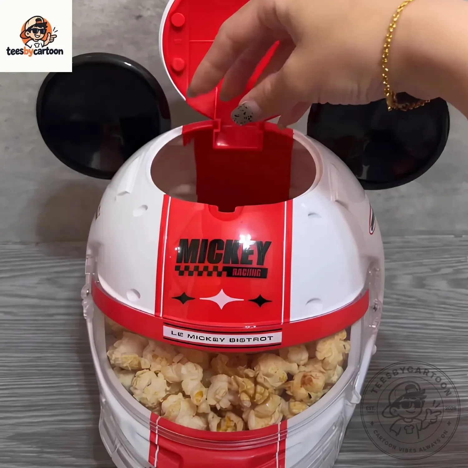 Disney Mickey Mouse Racing Helmet Popcorn Bucket 4 Disney Mickey Mouse Racing Helmet Popcorn Bucket