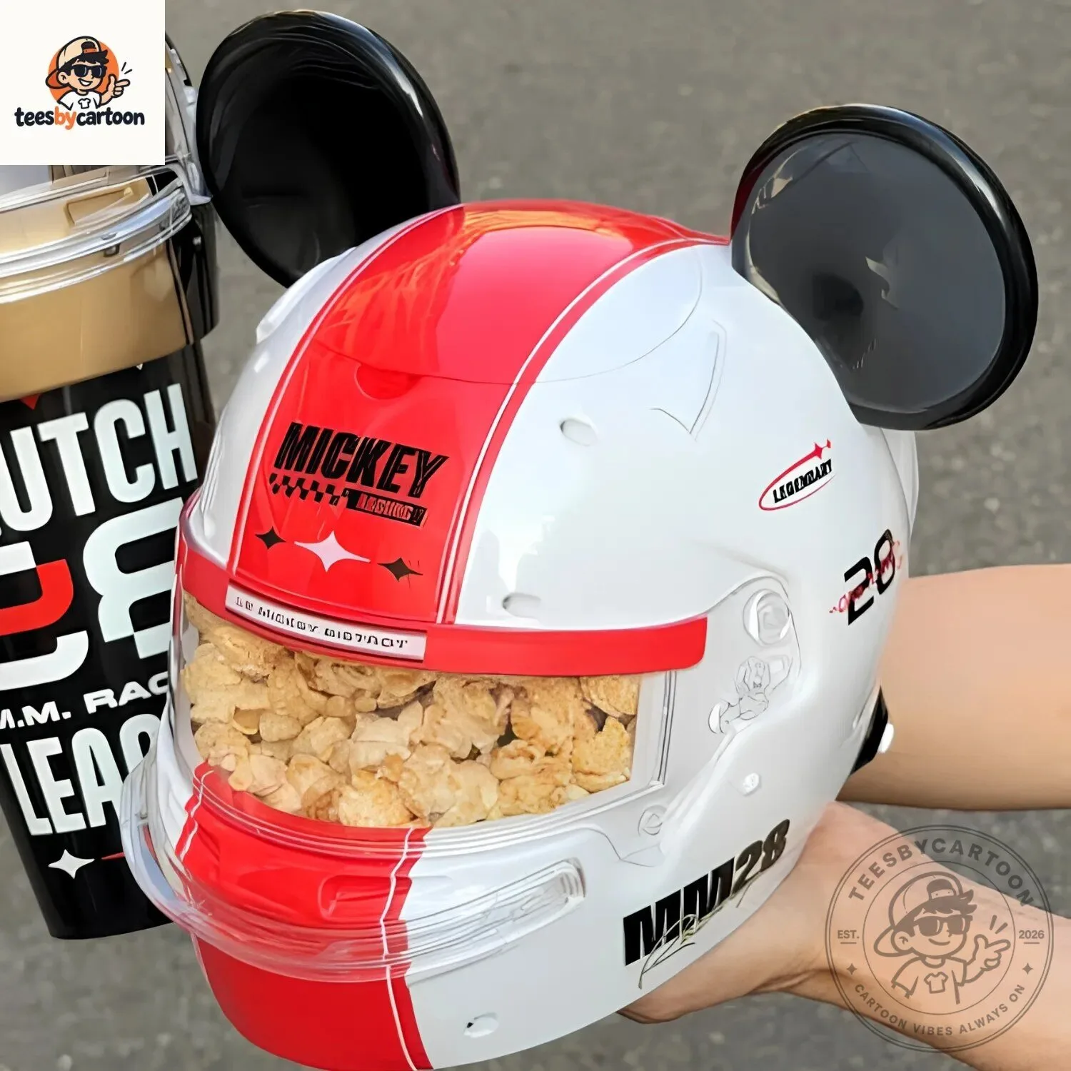 Disney Mickey Mouse Racing Helmet Popcorn Bucket 5 Disney Mickey Mouse Racing Helmet Popcorn Bucket