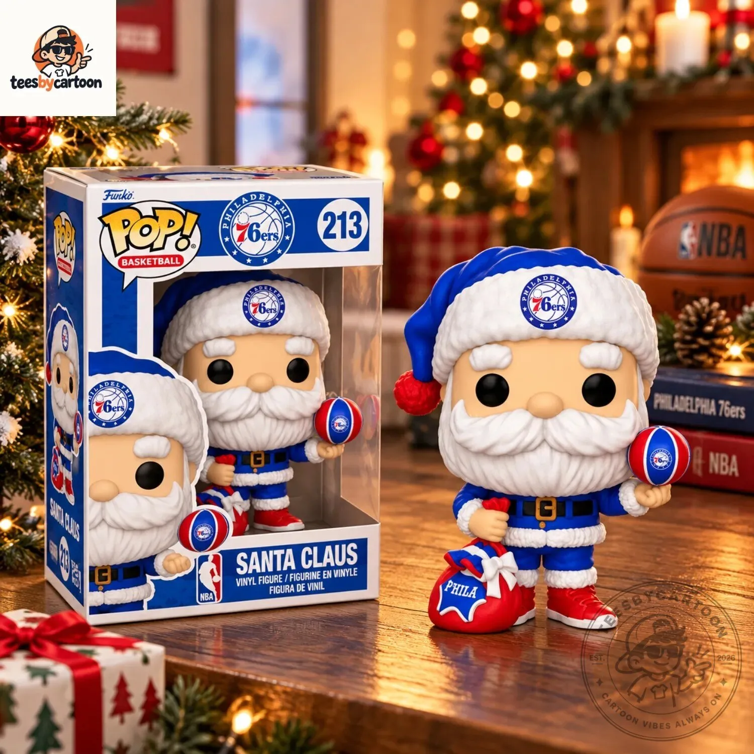 Funko Pop Basketball NBA Philadelphia 76ers Santa Claus Vinyl Figure 4 Funko Pop Basketball NBA Philadelphia 76ers Santa Claus Vinyl Figure