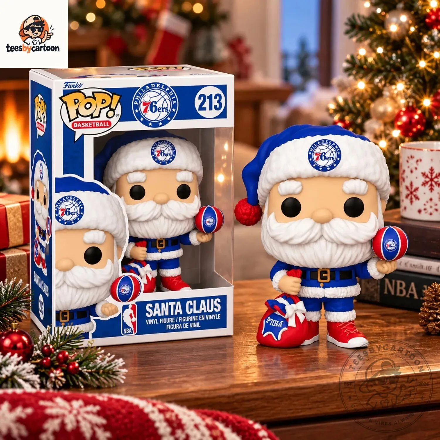 Funko Pop Basketball NBA Philadelphia 76ers Santa Claus Vinyl Figure 5 Funko Pop Basketball NBA Philadelphia 76ers Santa Claus Vinyl Figure