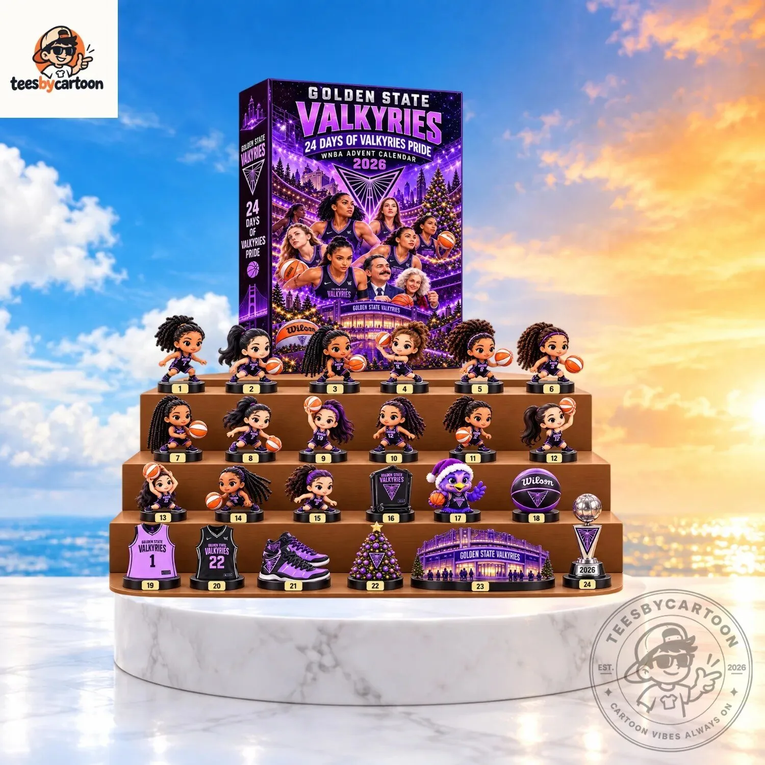 Golden State Valkyries WNBA 24 Days Of Pride Basketball Advent Calendar