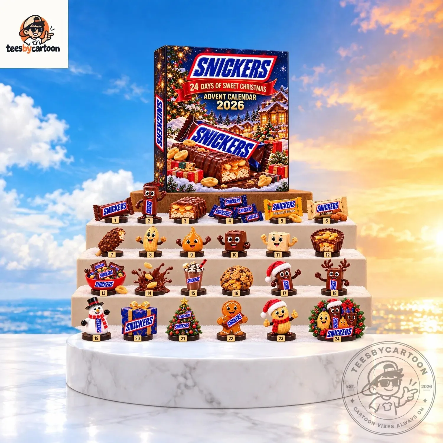 Snickers Chocolate 24 Days Of Sweet Christmas Advent Calendar