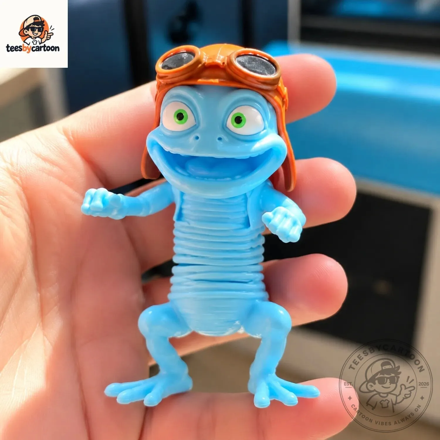 Crazy Frog Blue Slinky Spring Plastic Toy Mini Figure For Motorcycle Handlebar 6 Crazy Frog Blue Slinky Spring Plastic Toy Mini Figure For Motorcycle Handlebar