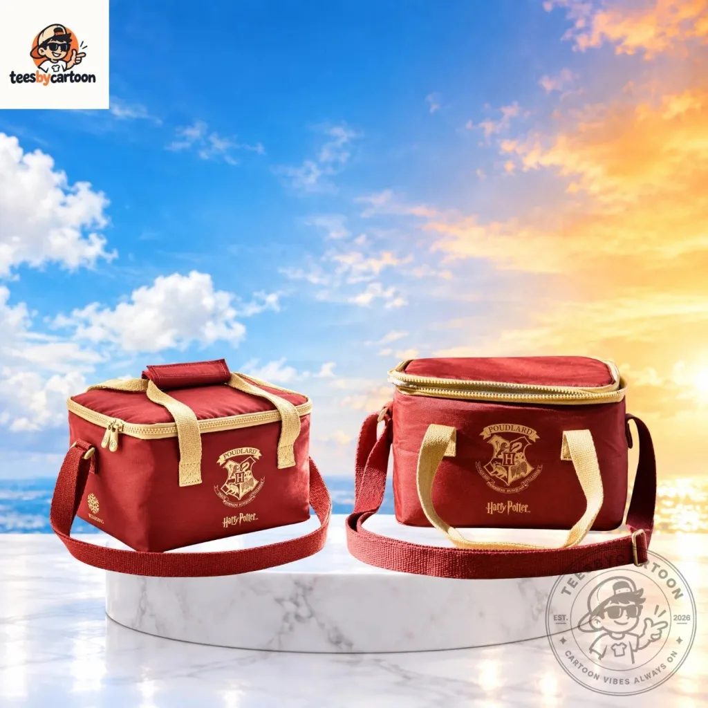 Harry Potter Poudlard Hogwarts Crest Maroon Velvet Insulated Lunch Bag Cooler Bag Harry Potter Poudlard Hogwarts Crest Maroon Velvet Insulated Lunch Bag Cooler Bag