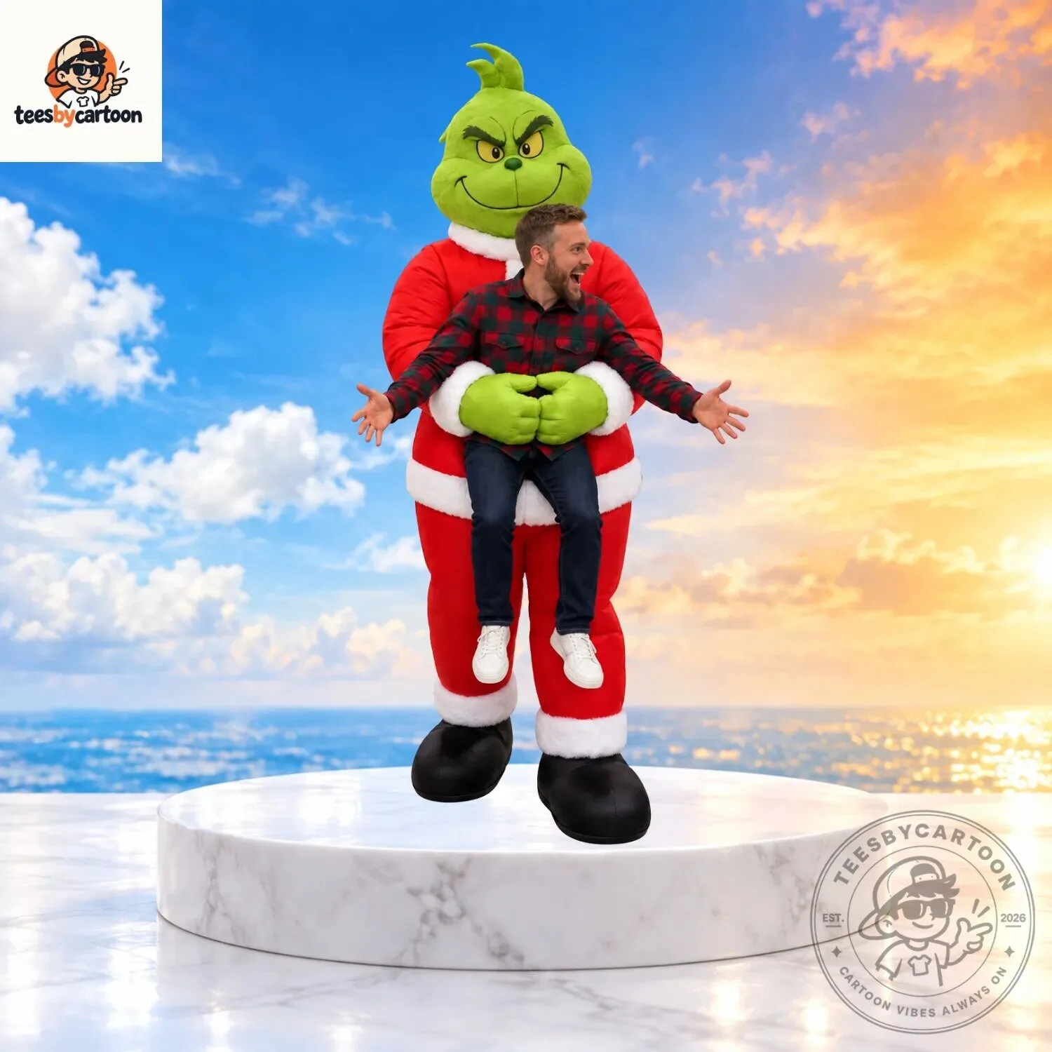 Giant Grinch Carry Me Costume 2 Giant Grinch Carry Me Costume