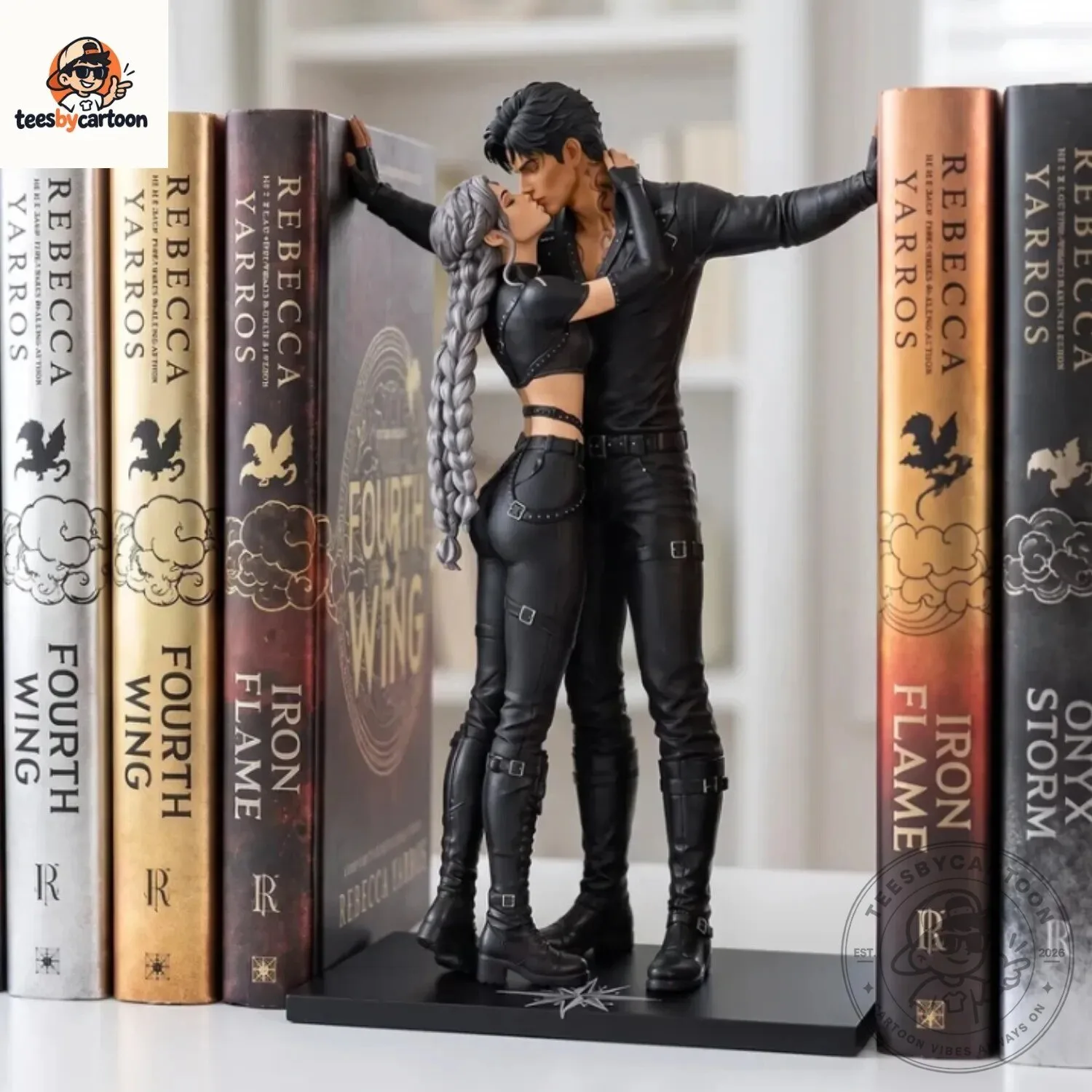 Fourth Wing Violet and Xaden Custom Bookends 3 Fourth Wing Violet and Xaden Custom Bookends