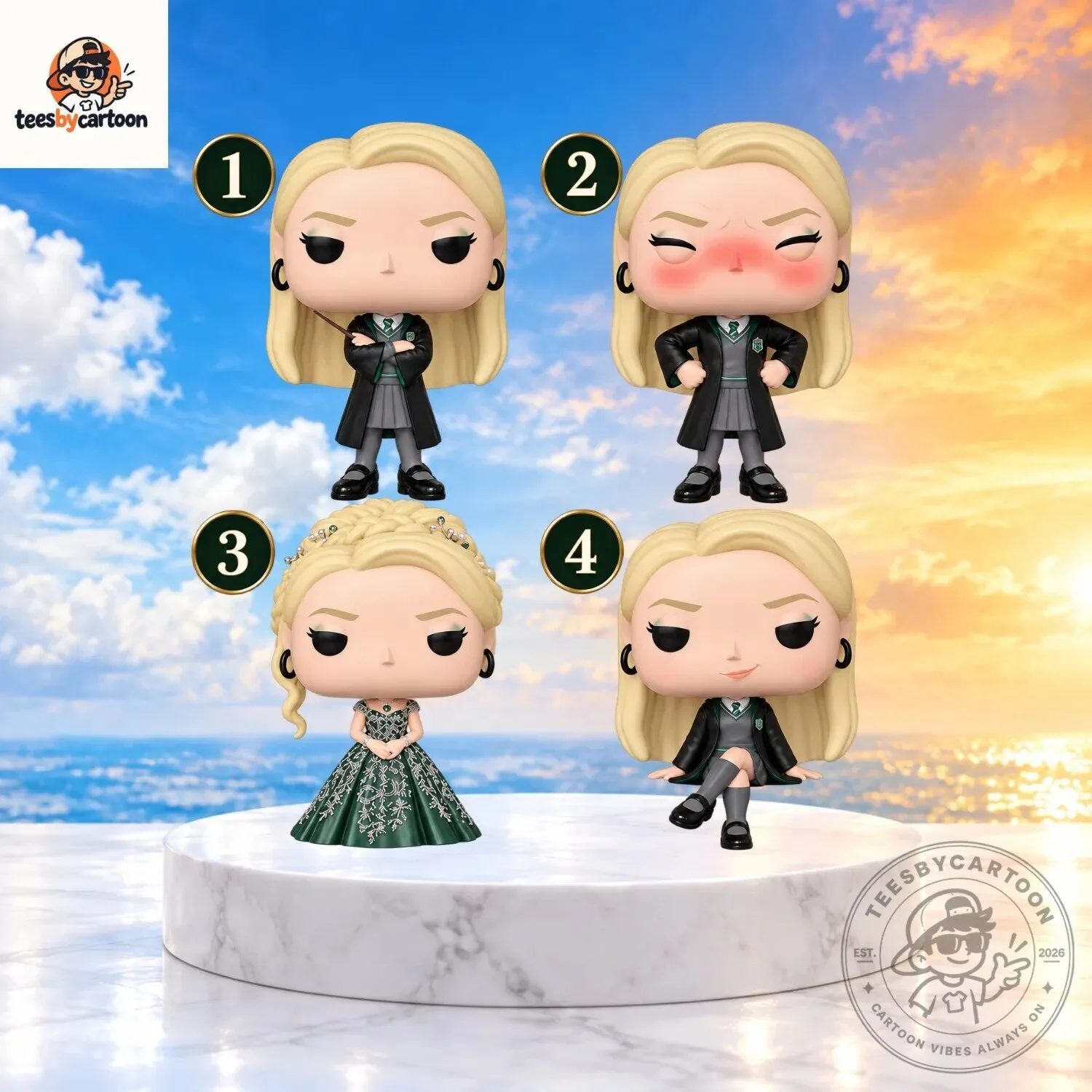Harry Potter Slytherin Draco Malfoy Female Version Funko Pop Vinyl Figures 2 Harry Potter Slytherin Draco Malfoy Female Version Funko Pop Vinyl Figures